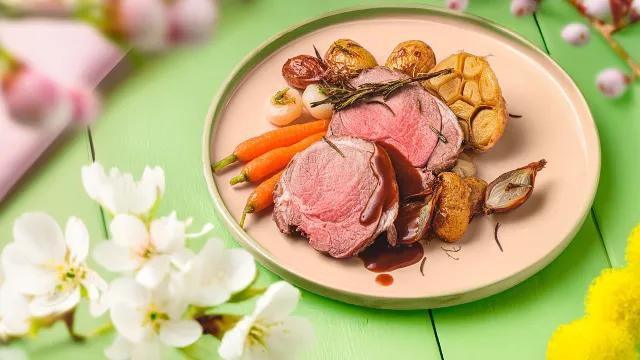 Tranches de gigot en sucré-salé