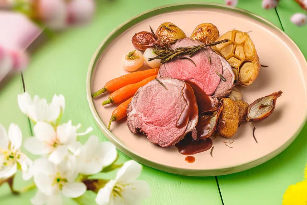 Tranches de gigot en sucré-salé