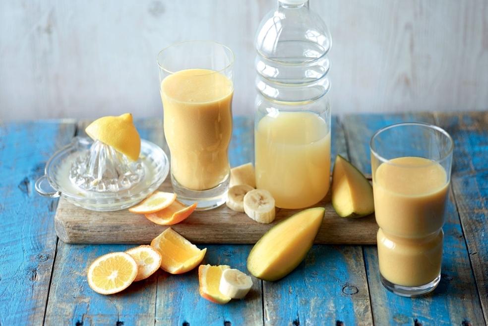 Smoothie mangue-banane-orange