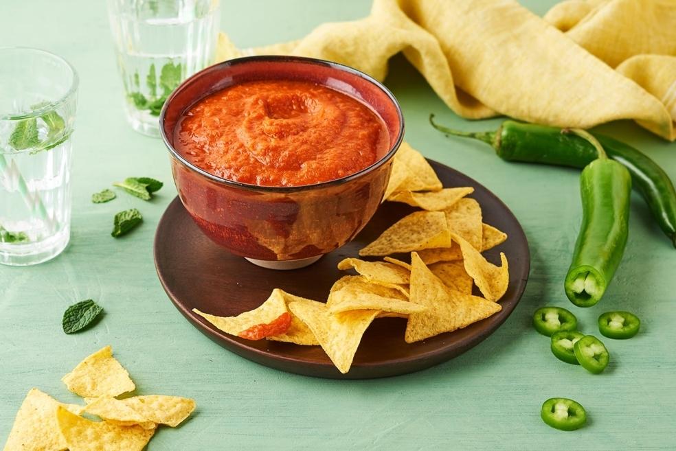 Sauce salsa aux poivrons et tomates