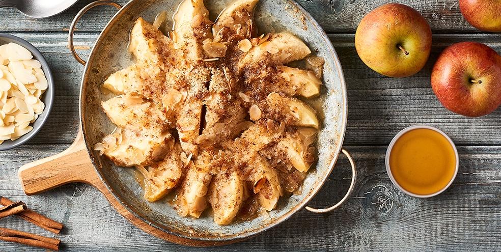 Pommes gratinées amandes et miel