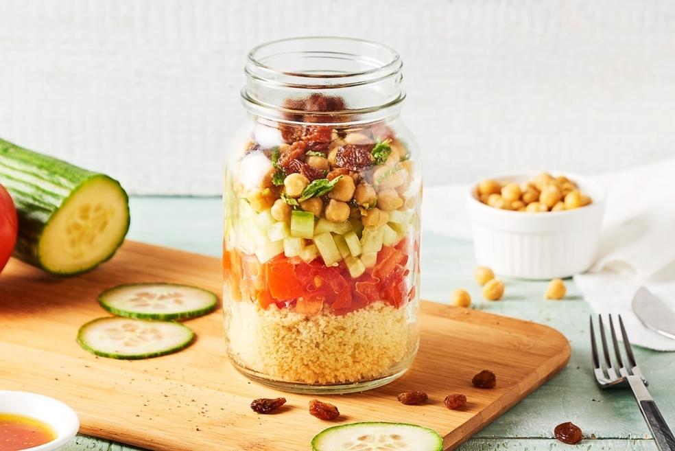 Salade in glass à l'oriental