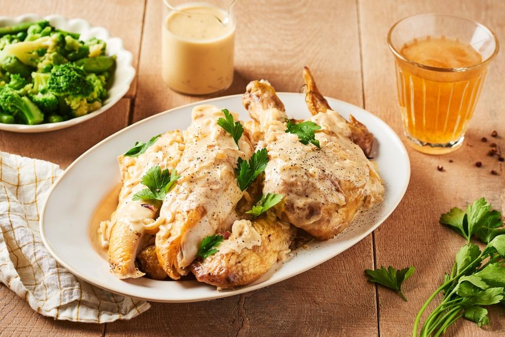 Poulet sauce au cidre