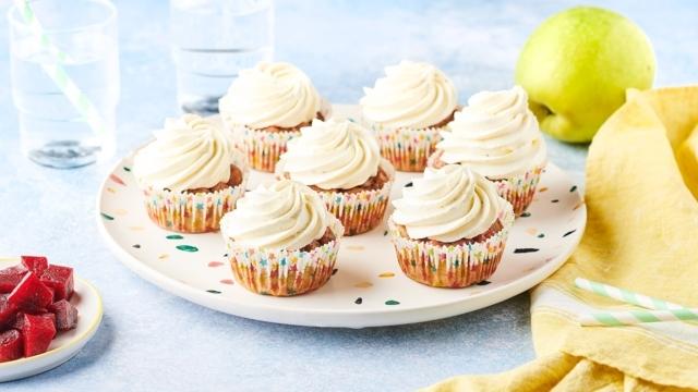Cupcakes à la betterave et mousse de chèvre