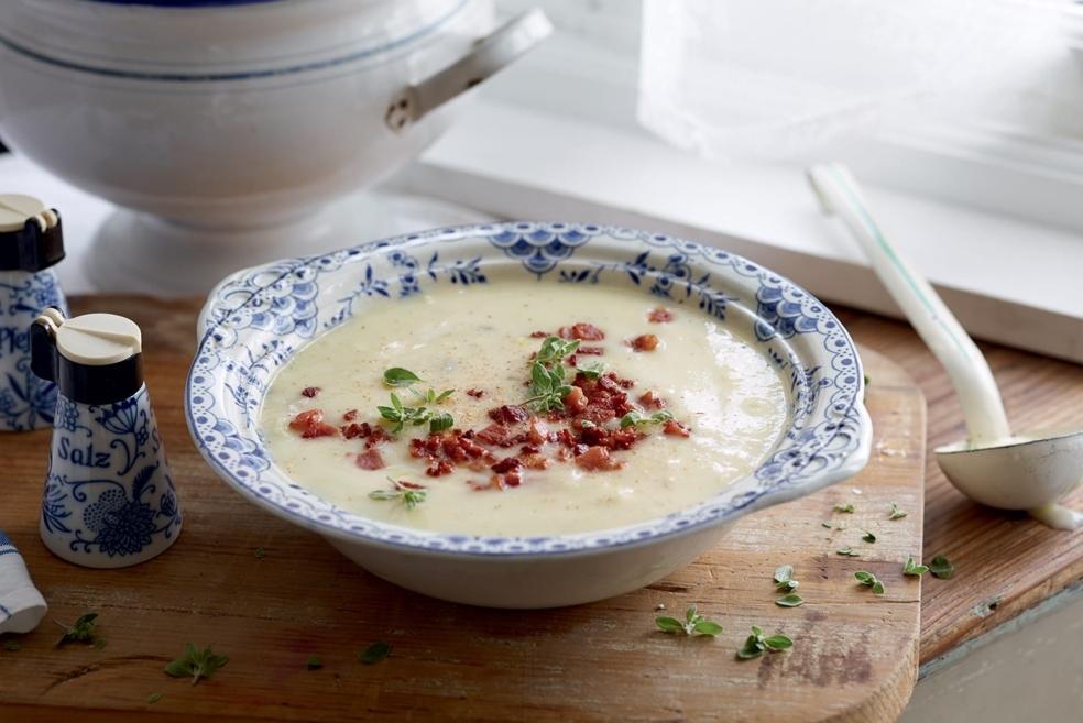 Soupe de pommes de terre au lard