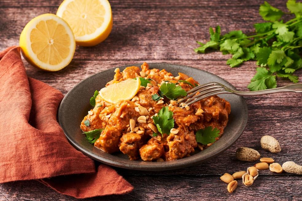 Sauté de porc sauce cacahuète