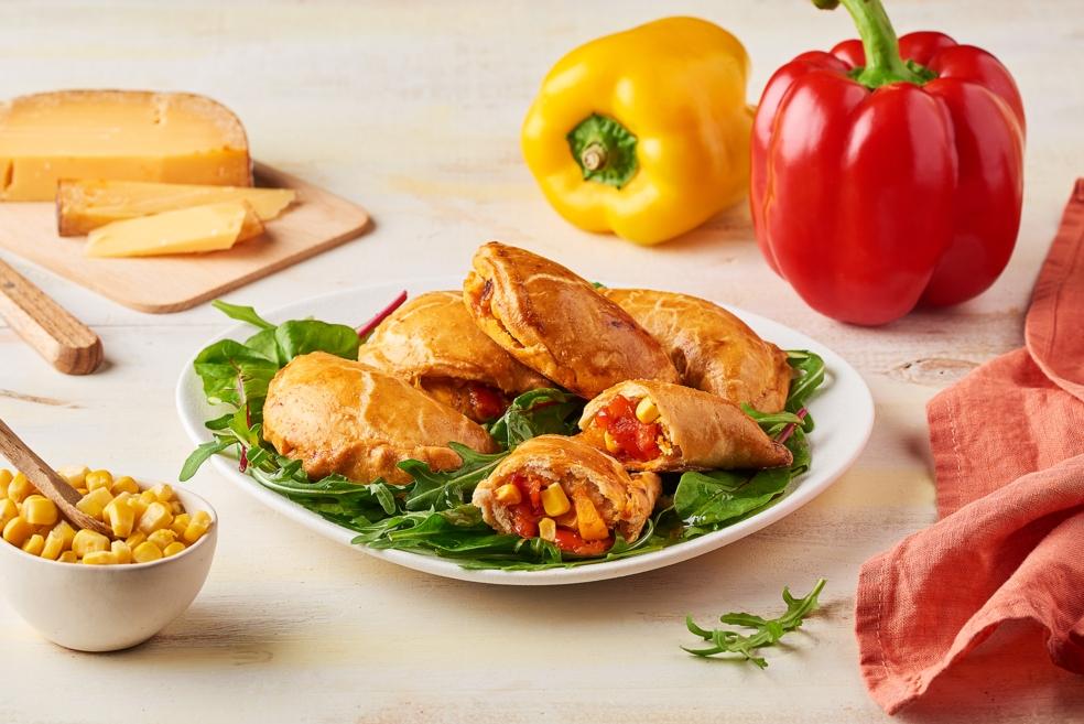 Empanadas végétariens au maïs, poivron et fromage