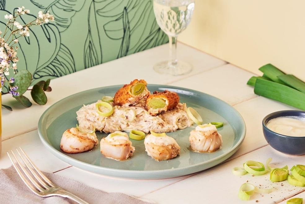 Noix de Saint-Jacques aux 2 poireaux