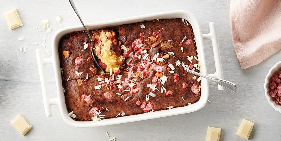 Blondie aux pralines roses