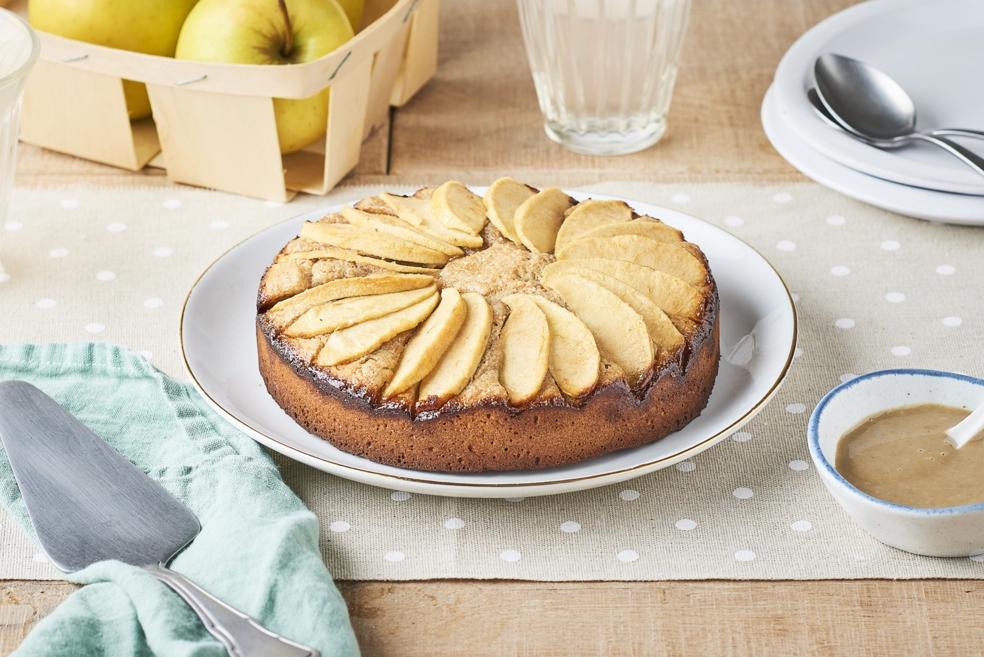 Financier géant pommes et beurre de cacahuètes
