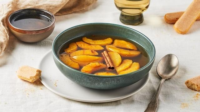 Soupe de pêches cuites au barbecue