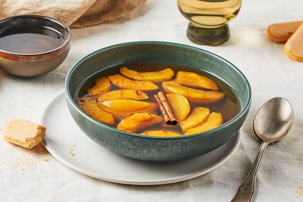 Soupe de pêches cuites au barbecue