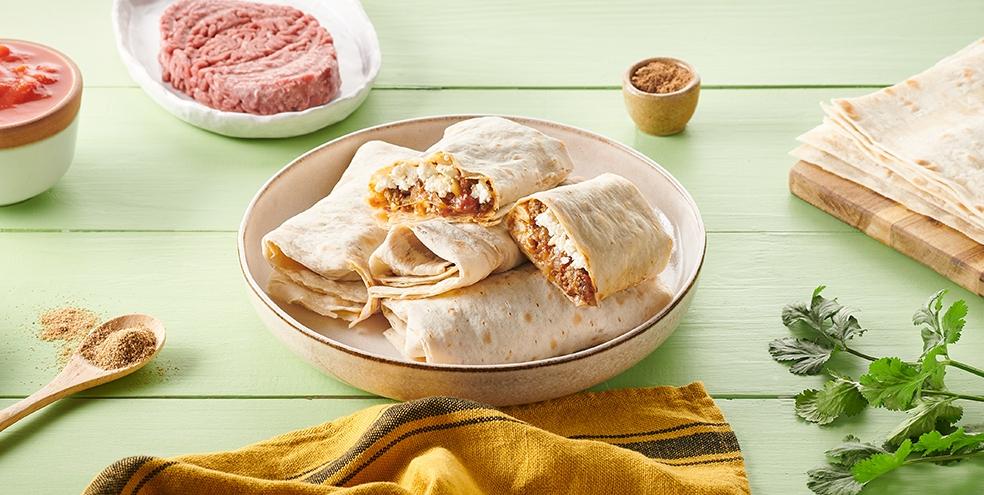 Wrap au bœuf et aux épices