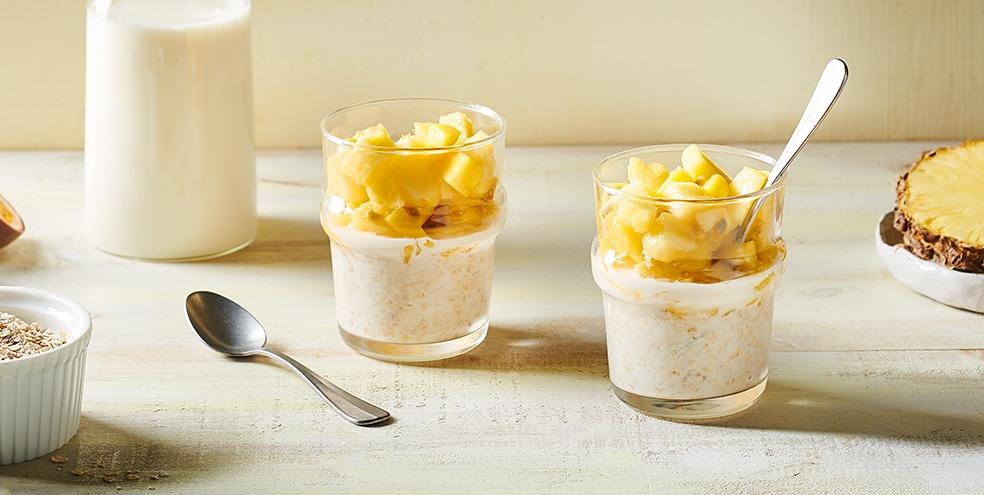 Overnight porridge aux fruits exotiques