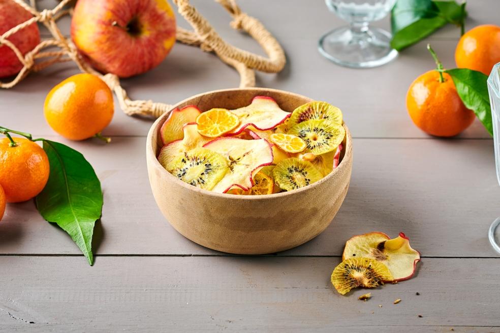 Chips de fruits d'hiver au four