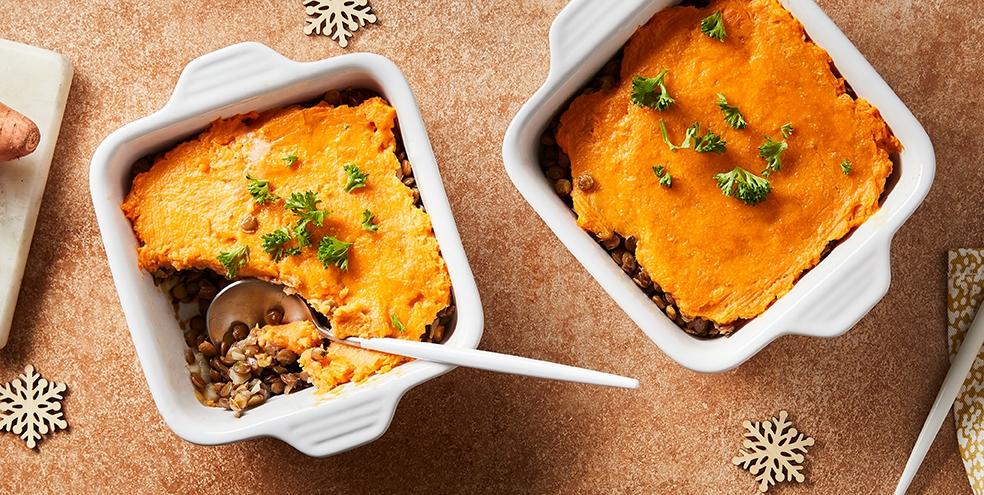 Mini hachis Parmentier de lentilles aux patates douces