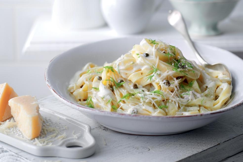 Tagliatelles au fenouil et aux câpres