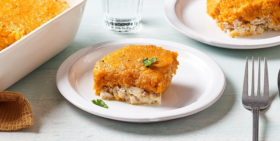 Hachis parmentier de cabillaud à la patate douce