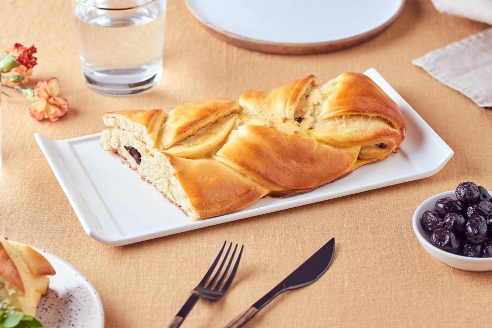 Brioche tressée à la brandade de morue