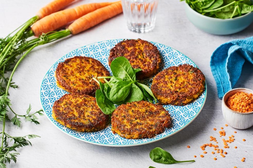 Galette de lentilles corail vegan