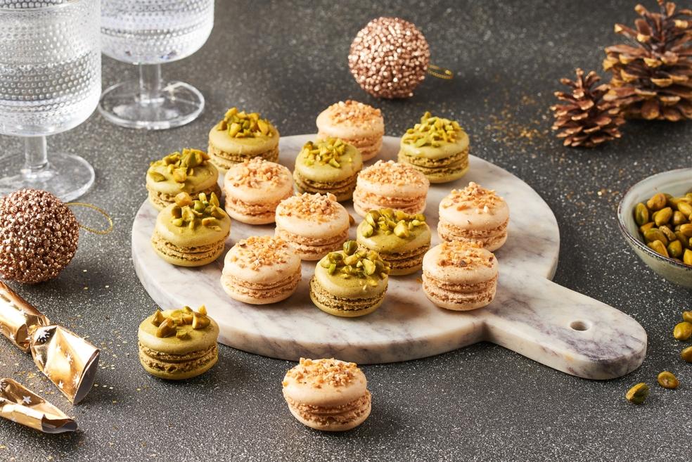 Macarons praliné et pistache