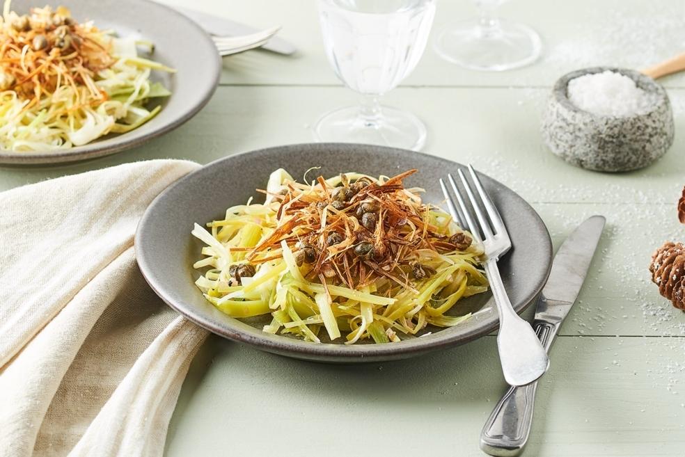 Salade de poireaux frits