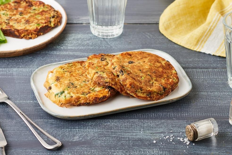 Pancakes de courgettes et fêta