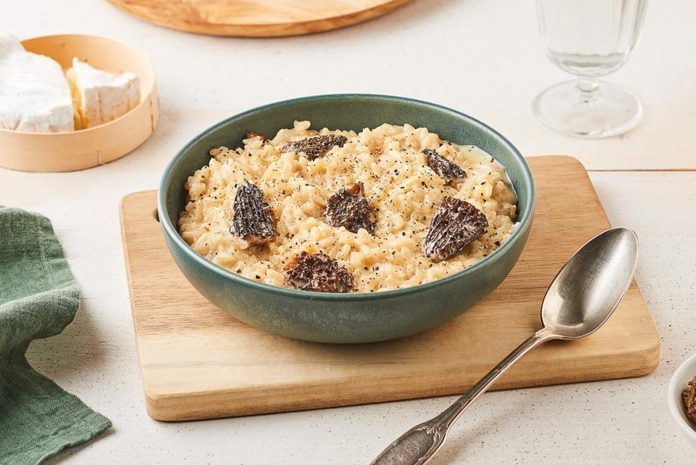 Risotto camembert et morilles