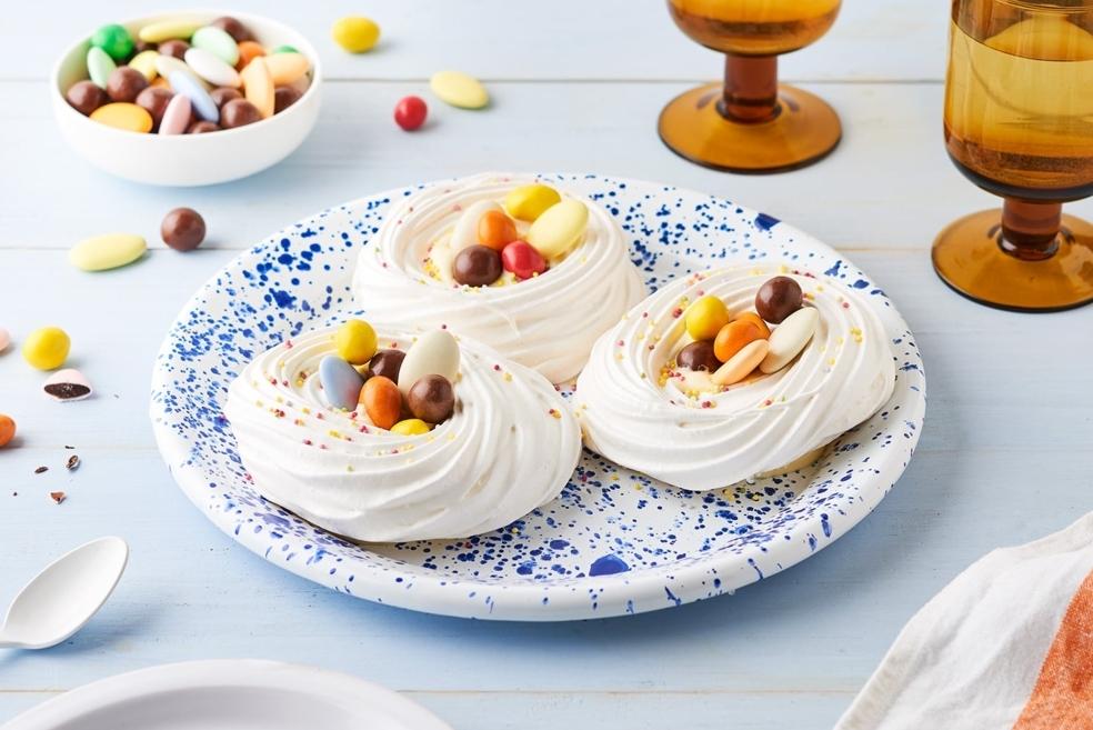 Mini pavlovas de Pâques et crème de citron
