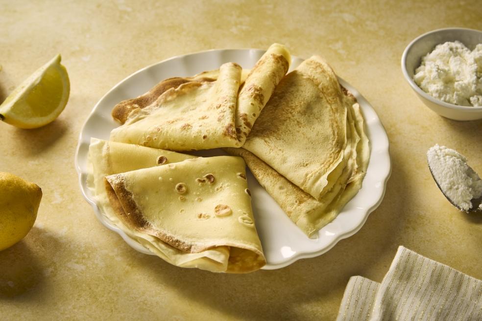Crêpes légères à la ricotta et au citron