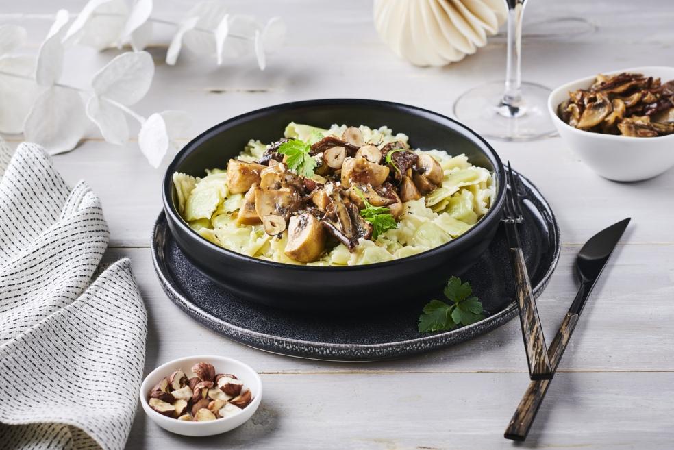 Ravioles du Dauphiné, sauce aux cèpes