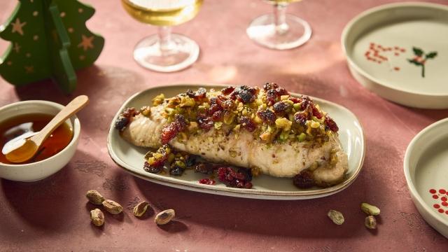 Filet mignon cranberries, pistaches et sirop d'érable