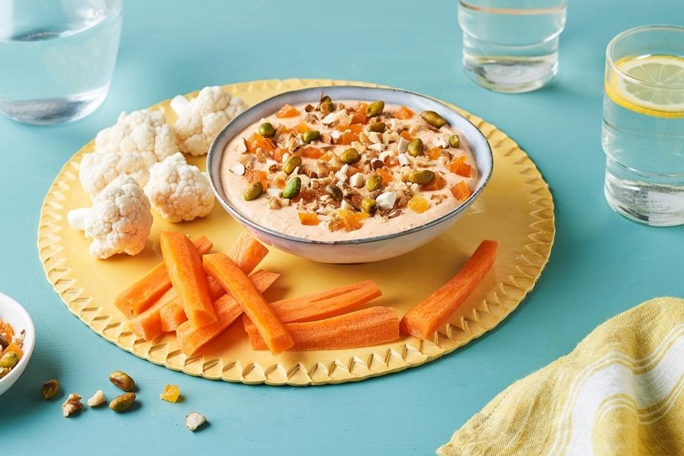 Dip de crème de feta et pistaches grillées