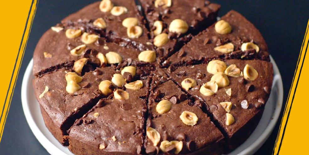 Brownie sans beurre à la compote de pomme