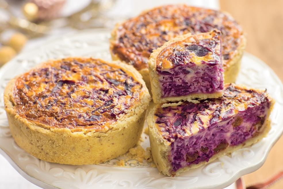 Tartelettes au chou rouge et fromage de chèvre
