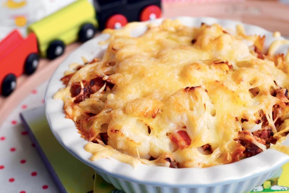 Gratin de pâtes et chou-fleur