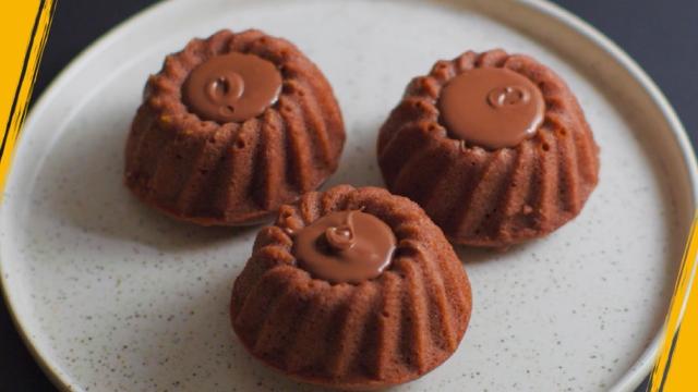 Financier cacao et pâte à tartiner