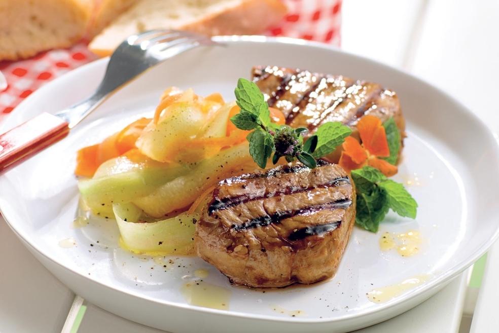 Médaillons de porc marinés au thé