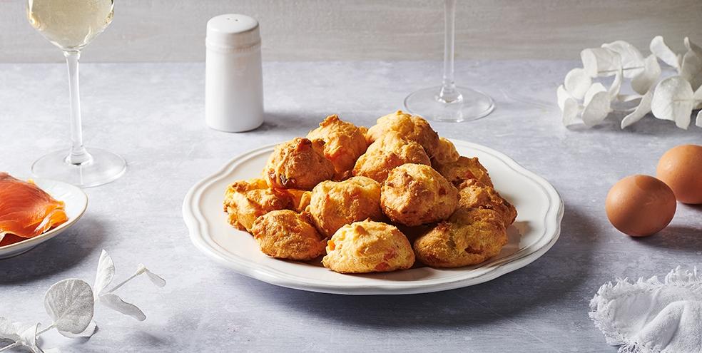 Gougères au saumon fumé