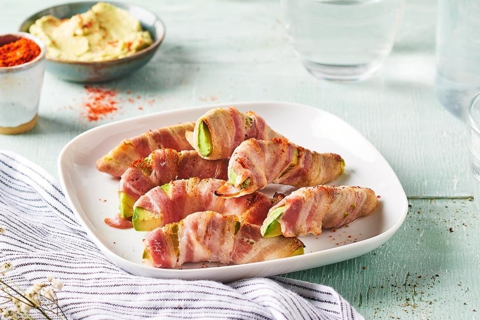 Bouchées croustillantes bacon et avocat