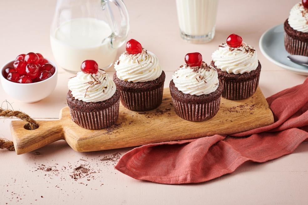 Muffins façon forêt noire