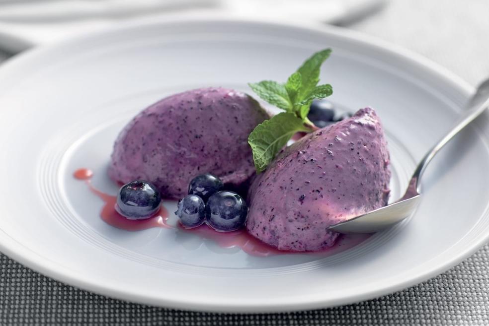 Mousse aux myrtilles