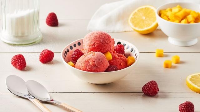 Sorbet mangue et framboise
