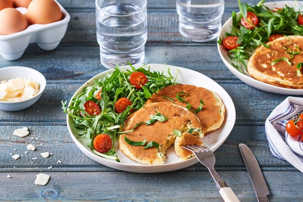 Pancakes épinards et Pecorino