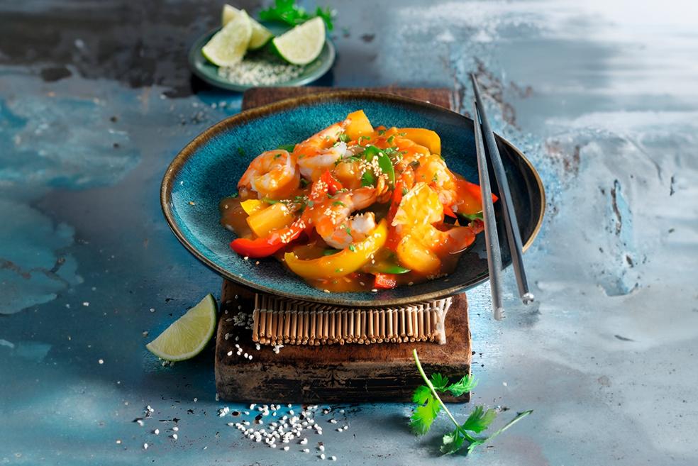 Crevettes à la sauce aigre-douce