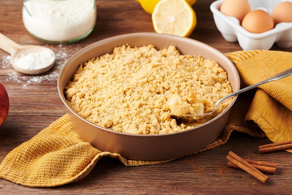 Sbriciolata pommes, cannelle et citron