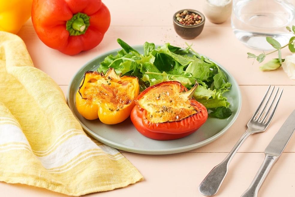 Poivron farci à l’omelette