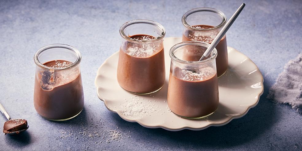 Crèmes desserts au chocolat en 2 ingrédients