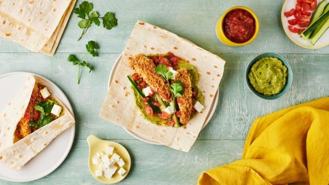 Wrap au poulet pané épicé