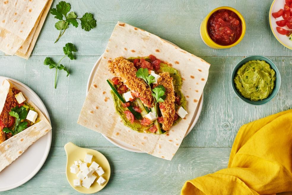 Wrap au poulet pané épicé